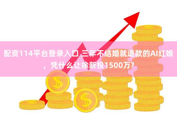 配资114平台登录入口 三年不结婚就退款的AI红娘，凭什么让徐新投1500万?